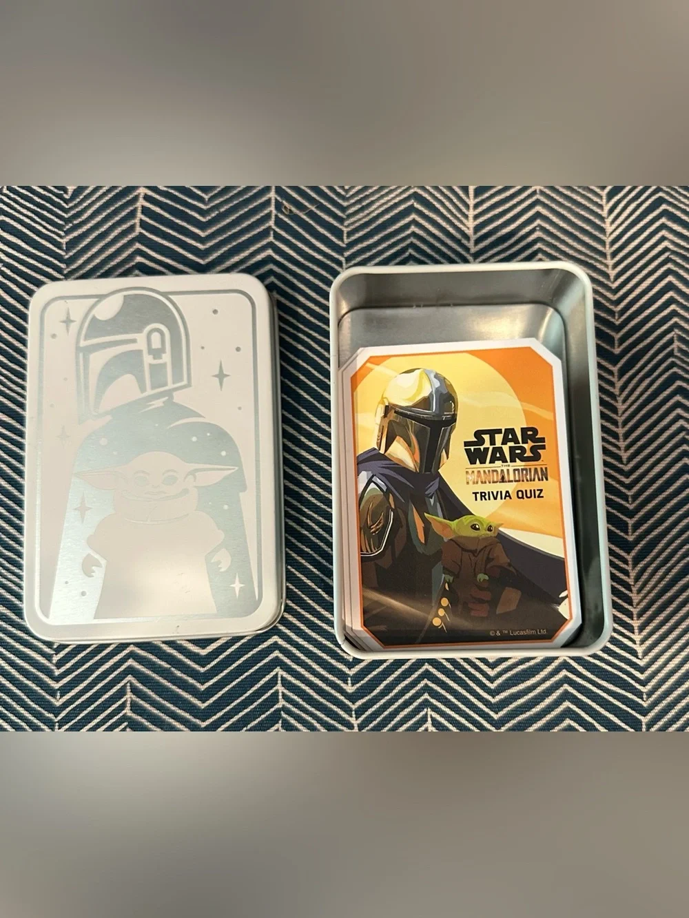 Star Wars • Mandalorian • Trivia Quiz game • metal tin
